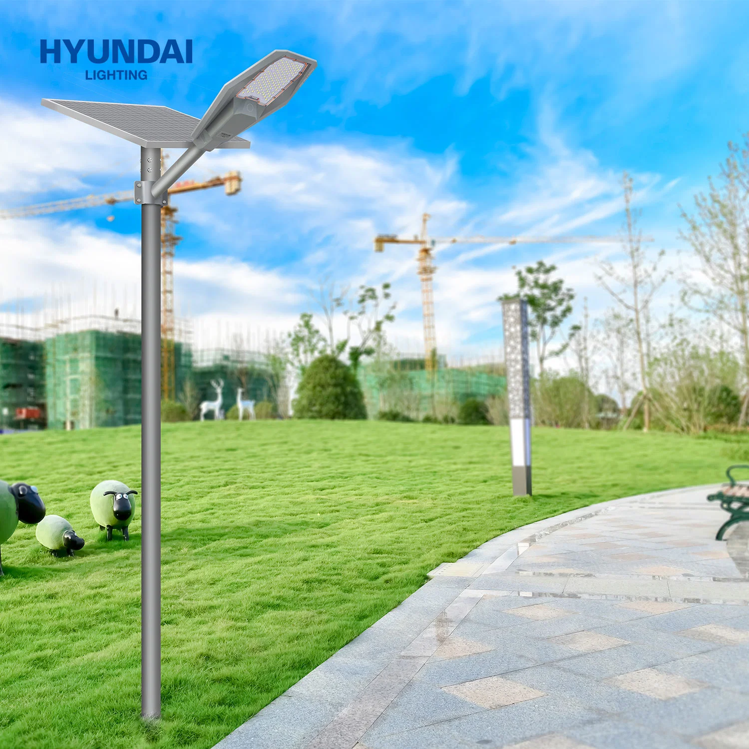 Automatic Hyundai Outdoors Light Panel Driverway Lights Solar Lantern with High quality/High cost performance 