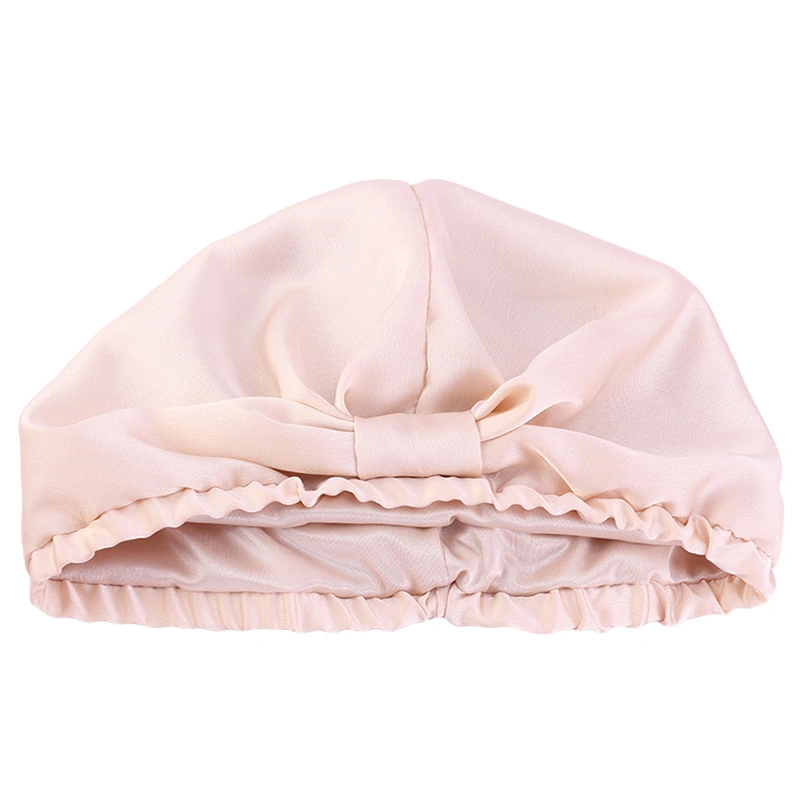 Noir et or à double couche capot Cap veille garde satin rose Bonnets Custom