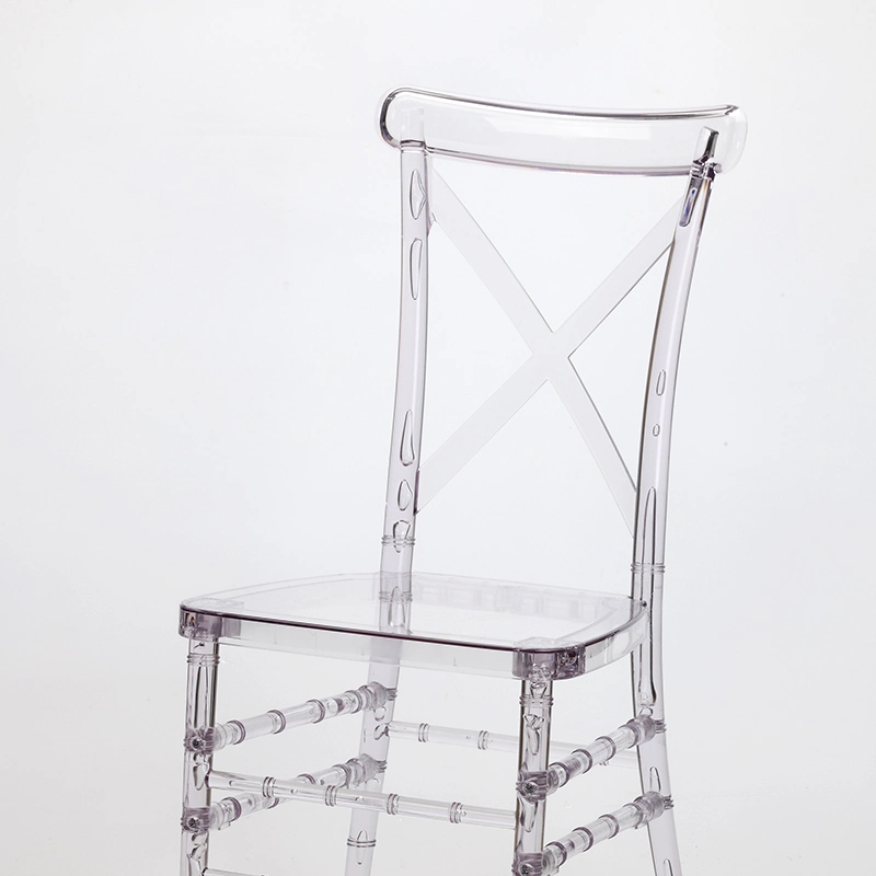 Meubles d'extérieur plastique transparent PC chaise Napoléon de mariage