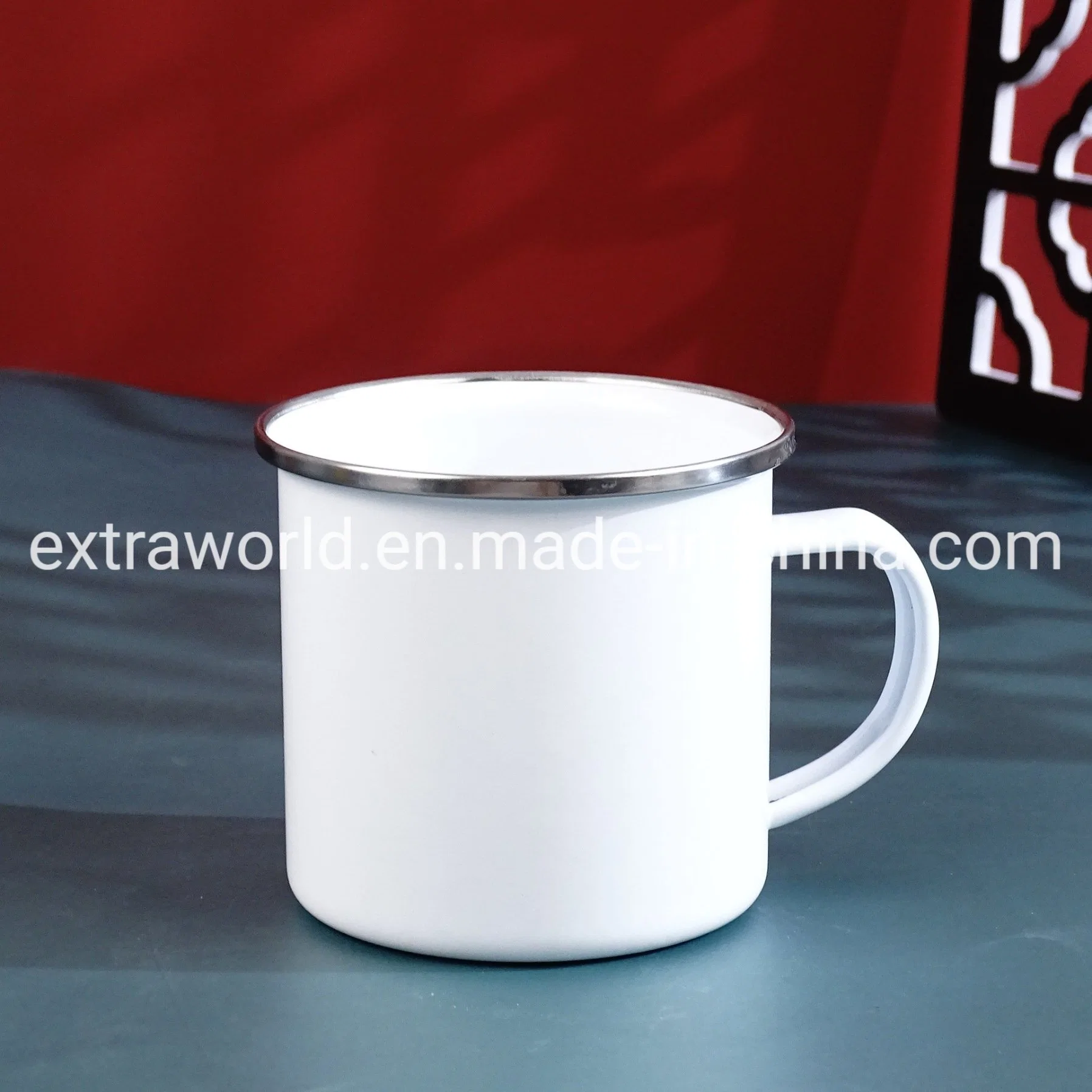 cadeau de promotion de l'émail de métal tasse tasse à café de l'émail céramique utilisation à domicile quotidienne mug