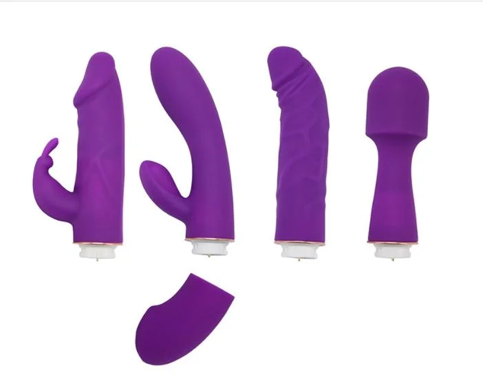 4pcs de carga USB estilo calientes de juguetes de Masaje Vibrador para las mujeres la masturbación vibrador