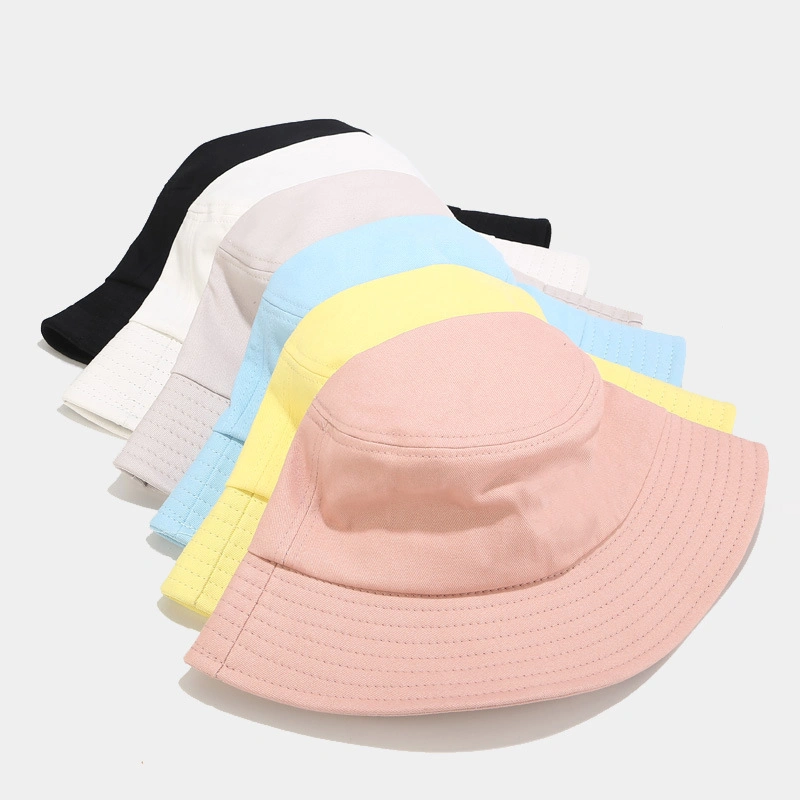 Bucket Hat Cap Fashion Plain Cotton Bucket Hat for Women