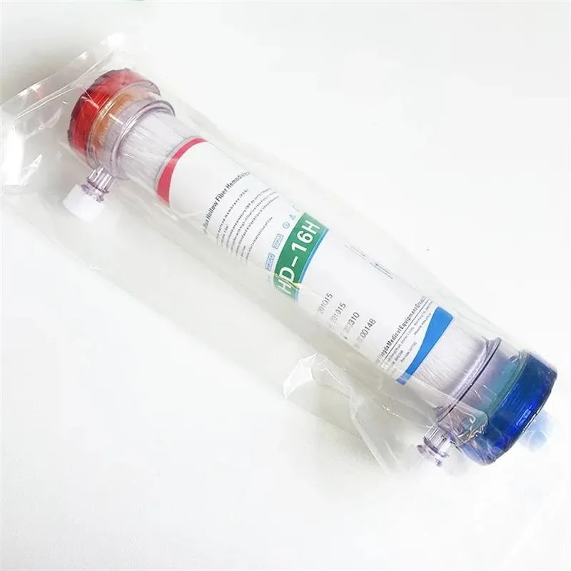 Materiais médicos aprovados pela CE Disposable High Flux Hemodialyzer Flux diálise Dialisador de sangue