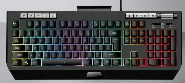 Jq906L Caractère cheval RVB 12 Modes de luminescence clavier pleine largeur personnalisée dans la mise en page multi langue