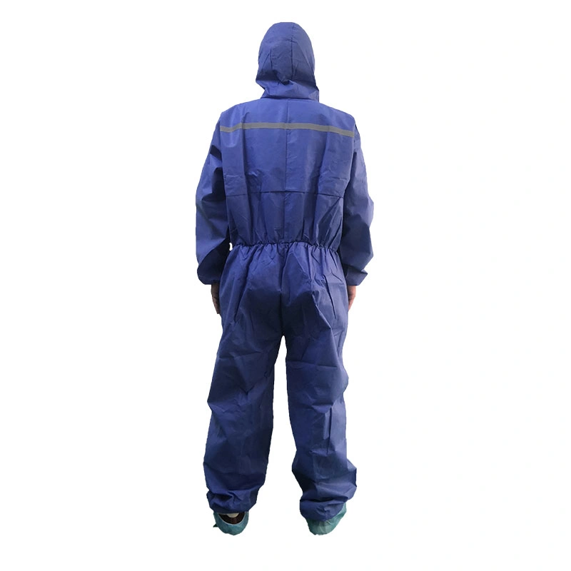 Disposable One-Piece Hood SMS Non-Woven Fabric Medical Protective Clothes with a Hat Safety Isolation Clothing