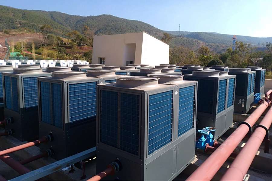 Aire acondicionado comercial paquetes de trabajo en la azotea de 53 grados