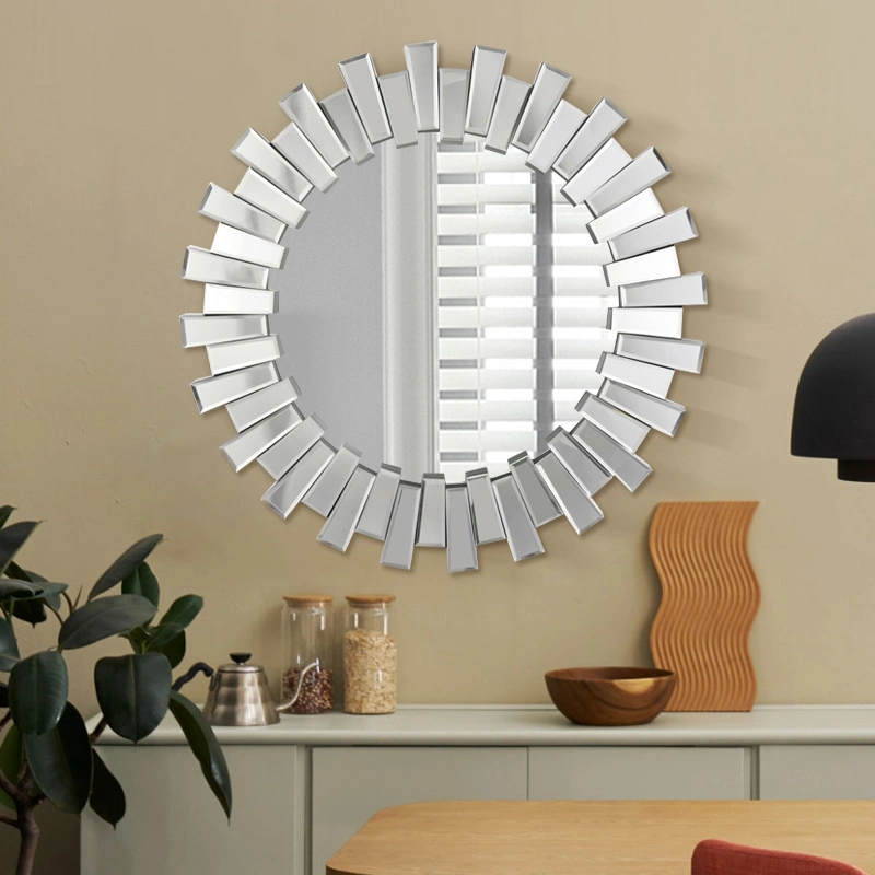 2022 New Light Luxury Bathroom Mirror European and American Style Glass Mirror Porch Decorative Mirror Large Hanging Mirror New Modern Art Mirror