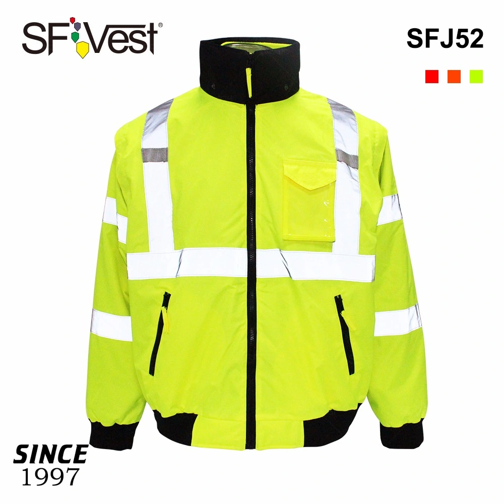 2020 Fluorescent Workwear Clothes Bomber Jackets Work Wear Winter Construction Workwear