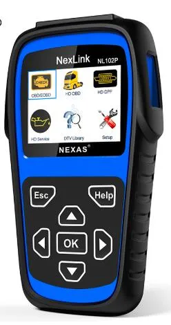 Reinicio de la luz de regeneración del filtro de partículas diésel Nexas Nl102p para camiones pesados ​​de servicio pesado Escáner de diagnóstico OBD2 Herramienta de escaneo OBD Diagnóstico de automóviles