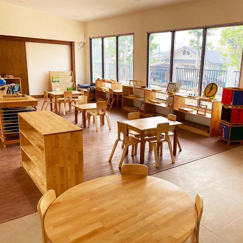 Creche Crianças estudantes mobiliário de madeira para estudantes para escola / sala de aula