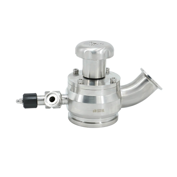 SS304 SS316L Aseptic Flush Bottom Valve with Steam Inlet Pipe