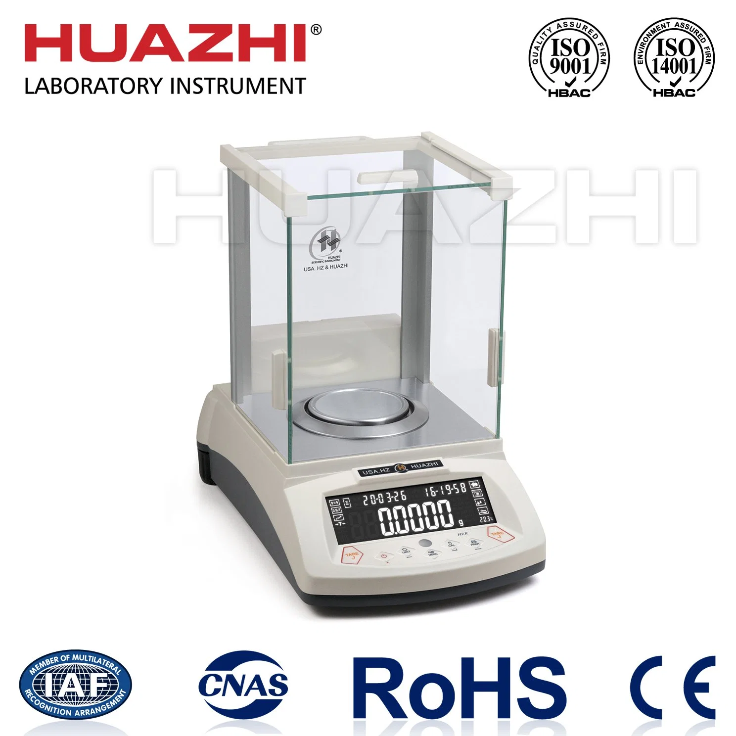 220g/0,1mg Elektronische digitale Analysenwaage mit interner Kalibrierung