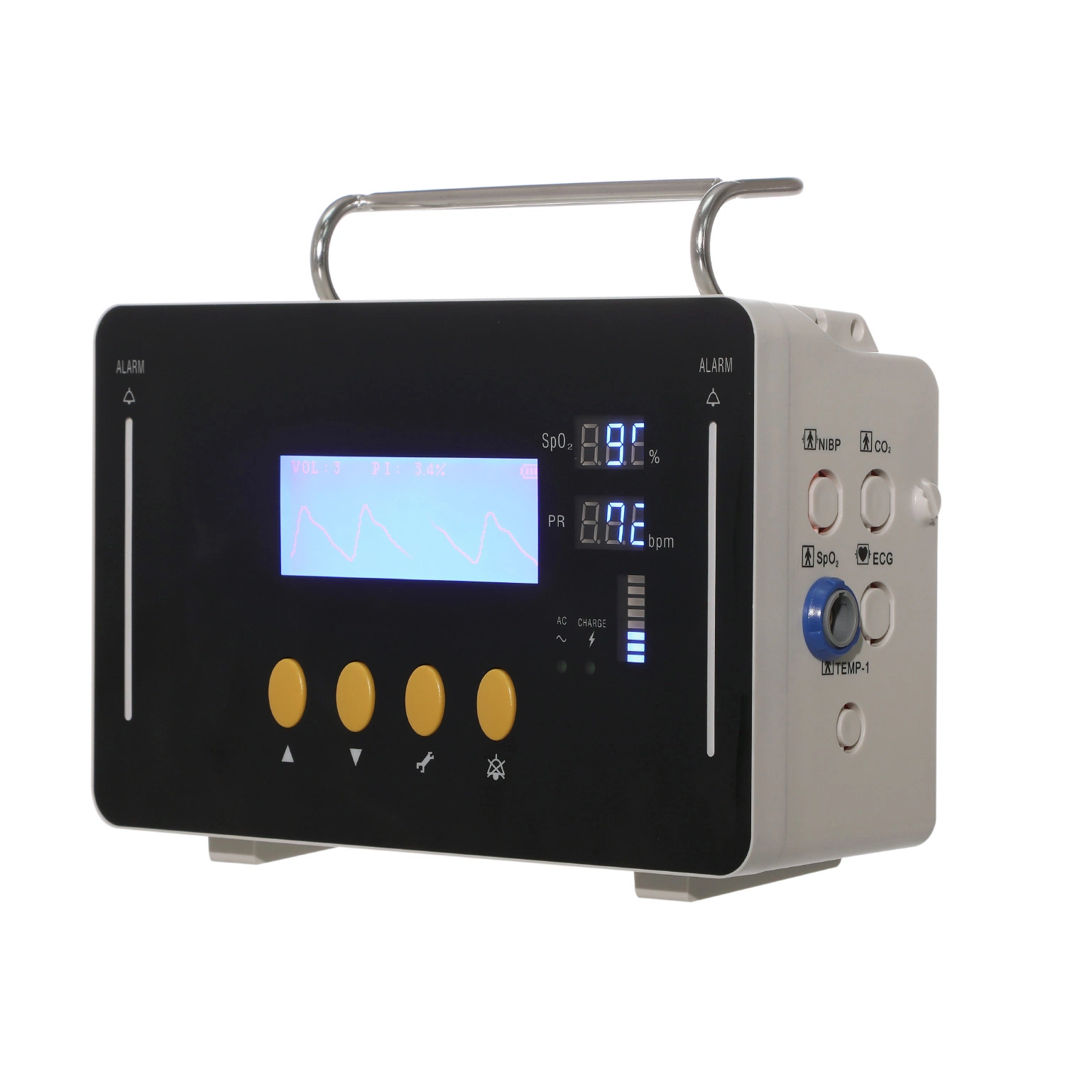 Medical Portable Multi-Parameter Vital Sign Monitor Patients Monitors Tabletop Pulse Oximeter