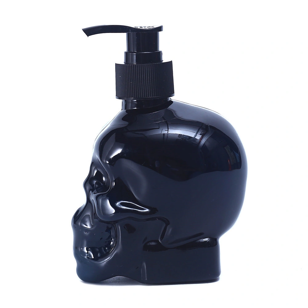 Cool Black Skull Lotion Bottle Plastic Ghost Head Hand Sanitizer Dispenser