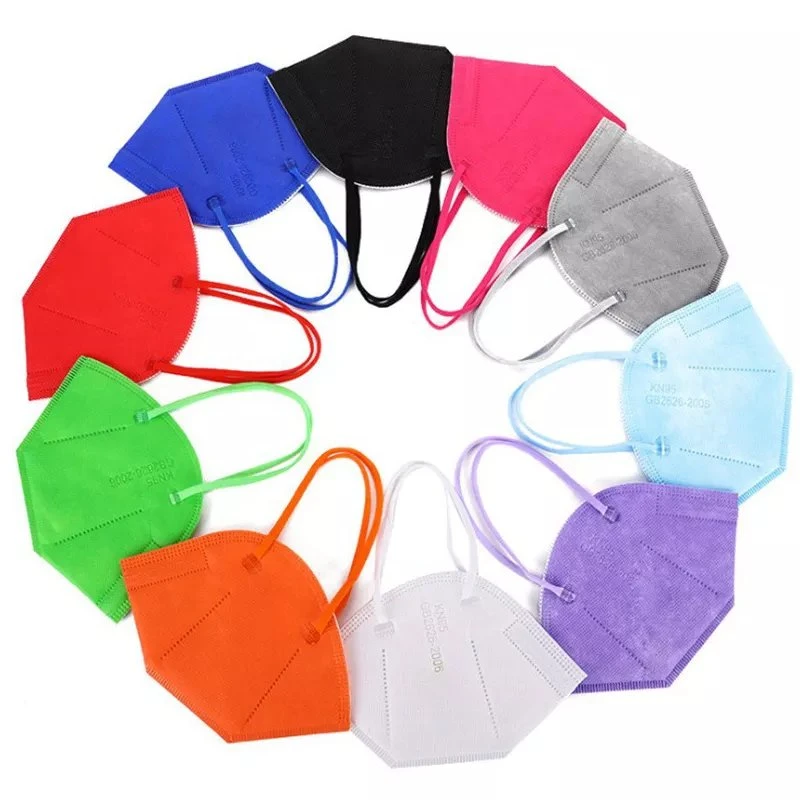 Nuokang Better Quality Protective KN95 Facemask 5 Layers Earloop Disposable KN95 Masks Customized Color Face Mask GB2626-2019 Standard