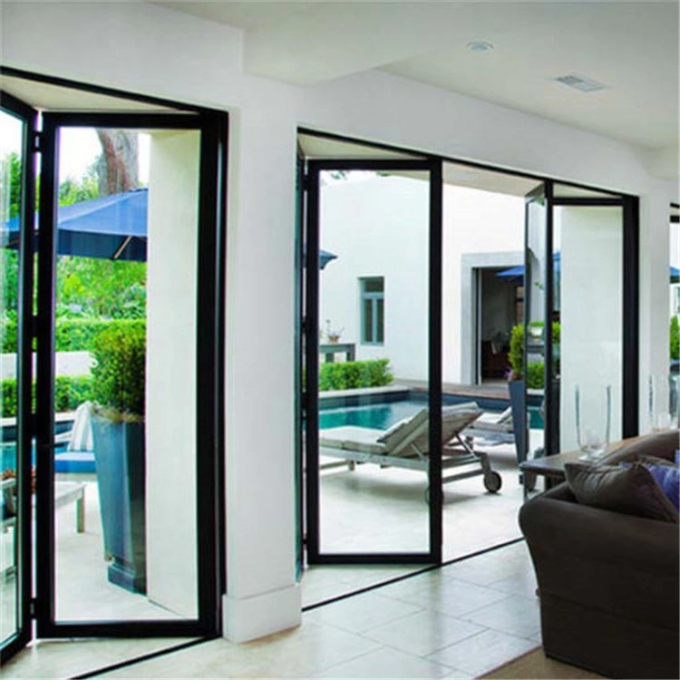 China Made Aluminium Low-E Glass Window Folding Door Profiles Exterior Use Stronge Aluminum Profile