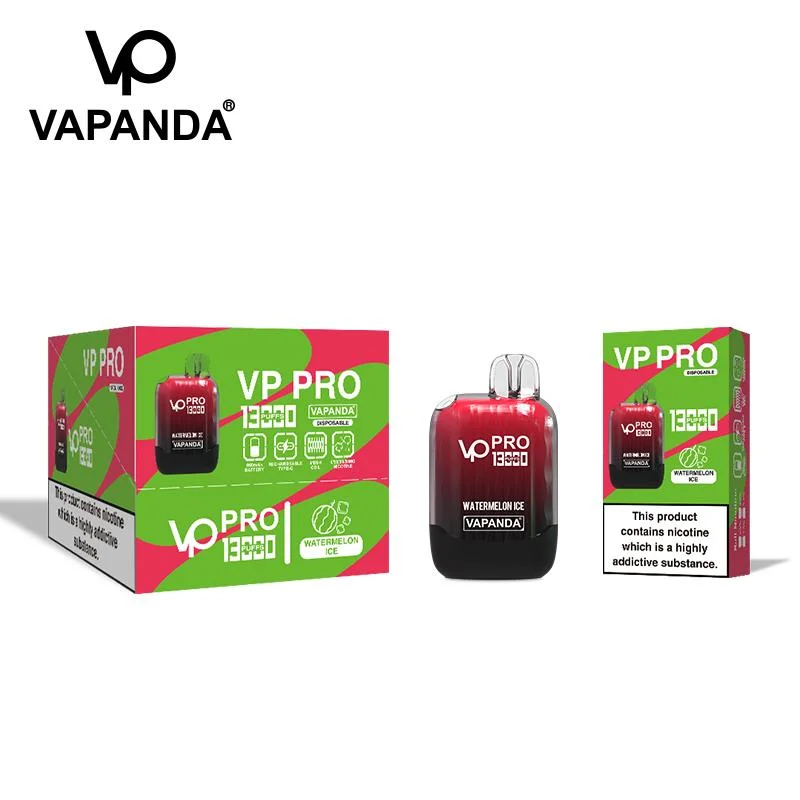 السجائر القابلة لإعادة الشحن Vapanda PRO 12000 13000 من صنع على شكل صندوق E POD POD POD أدوات بدء قابلة للاستخدام مرة واحدة 22 مل ملف شبكي 2% 5% النيكوتين قلم القرد القابل للاستخدام