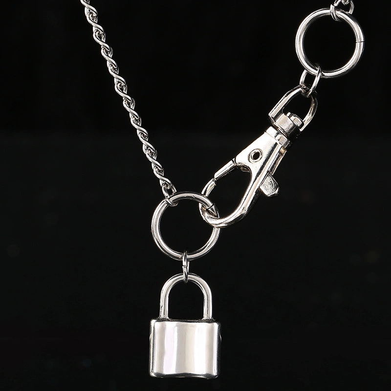 Necklace Carabiner Lock Pendant Simple Cute Necklaces Long Chain Fashion Jewelry Men and Women Esg14268