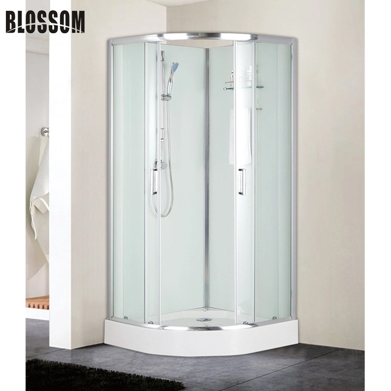 Chromed Aluminum Luxury Complete Hydromassage Tempered Glass Shower Enclosure Room