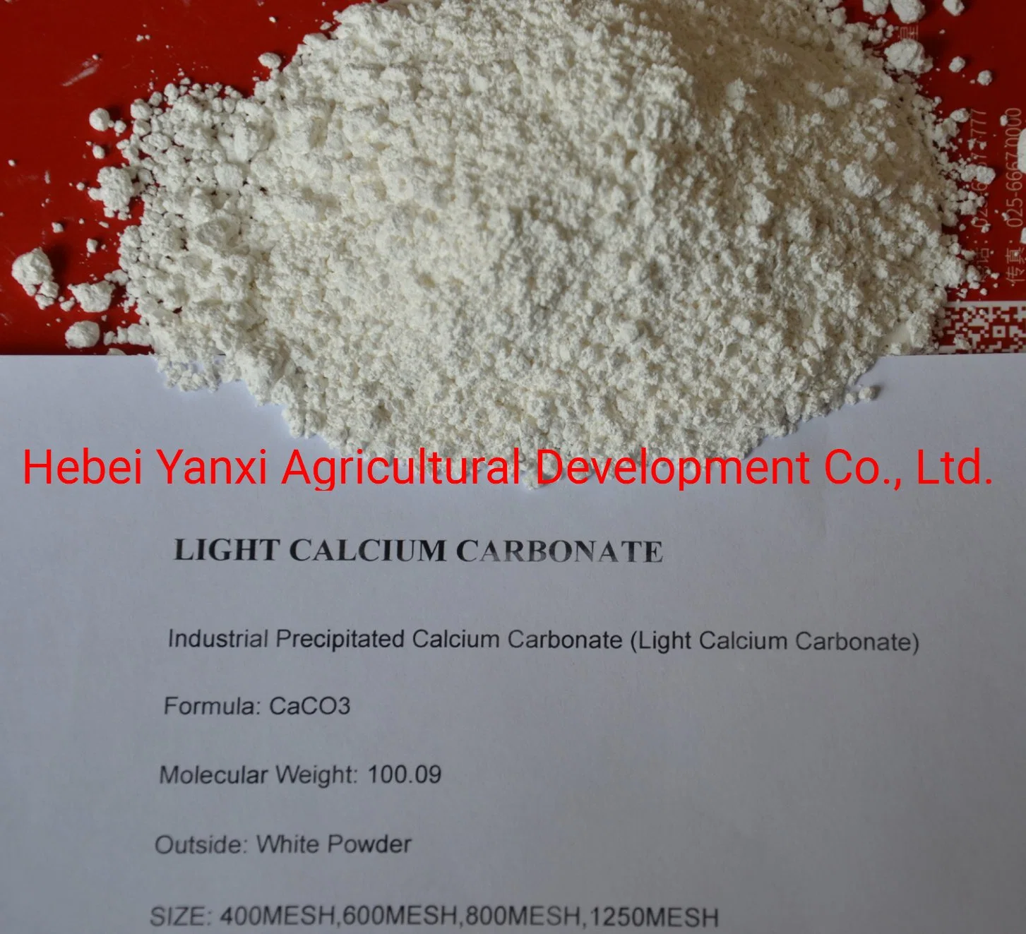 Reinforcing Agent Used 800mesh 1250 Mesh of Light Calcium Carbonate