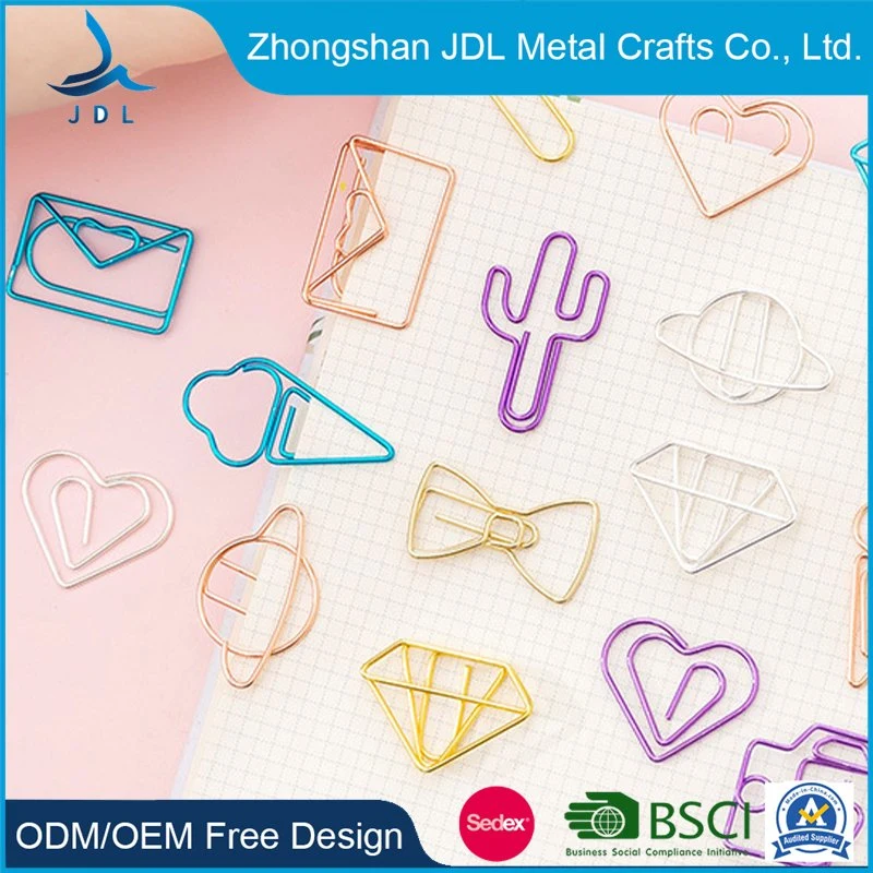 Manufacturers Produce Eco-Friendly Colorful Standard Metal Paper Clips Office Stationery