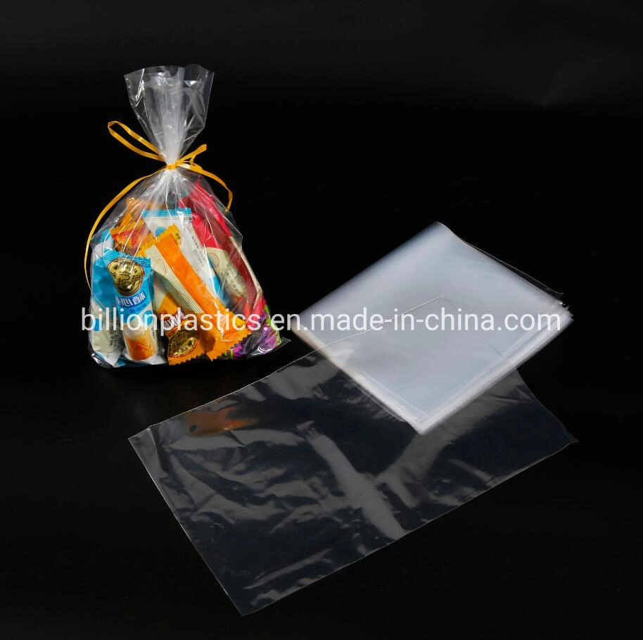 Transparent Poly Flat Bag Food Packing Plastic Bag in Side Sealing