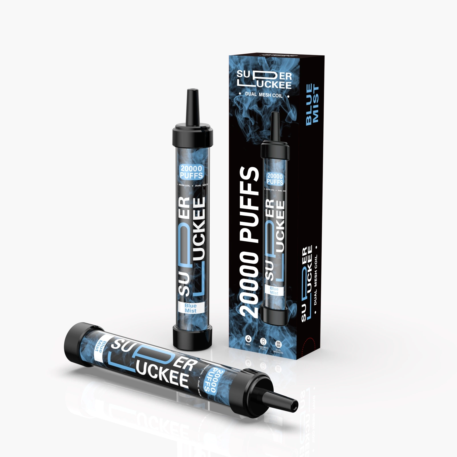 50 мл перезаряжаемый одноразовый измеритель Pen Style E-Cigarette Super Luckee 20000 Испаритель