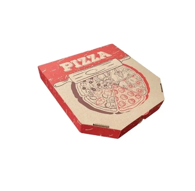 Pizza Box Disposable Wooden Take-out Paper Packing Box Biodegradable