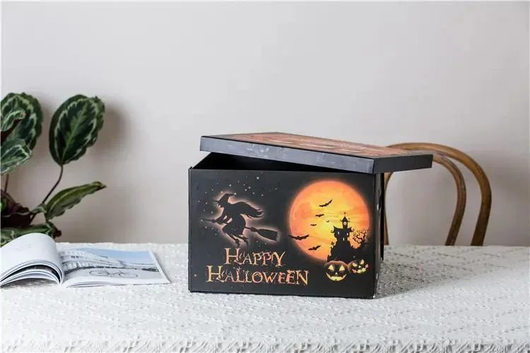 Style moderne et attrayant de l'artisanat d'Halloween décoratives Boîte de rangement pliable