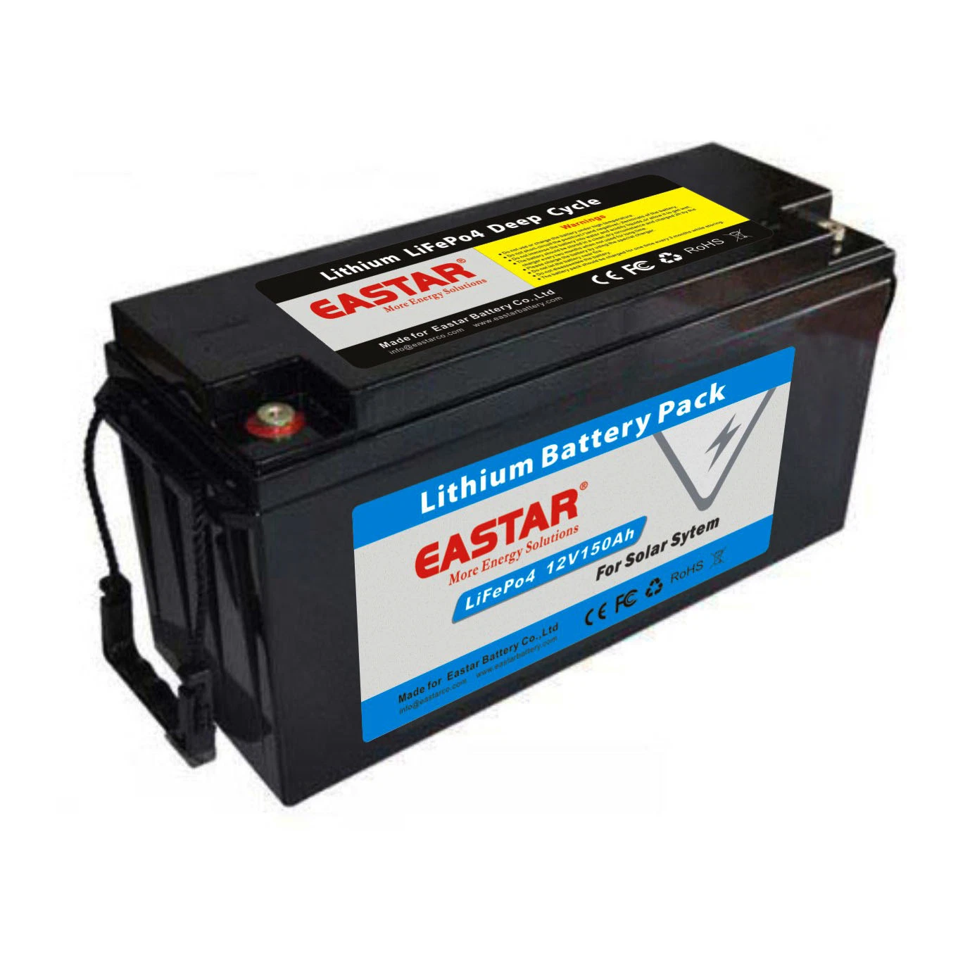 12V 100Ah 150ah 200Ah 300ah LiFePO4 Lithium-Batterie für Solar /Elektroauto 3000 Mal Lebensdauer mit RoHS/CE-Zulassung