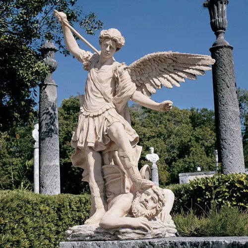 High Level Marble Carving Statues of St Michael for Outdoor Decor