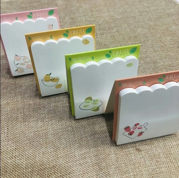 M&G Wholesale/Supplier Printing Memo Pad 3"X3" White Sticky Notes 60 Sheets Fruits Design