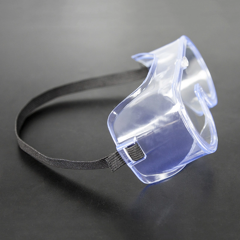 FDA Clear Security Goggles for Health Guard PVC Double Lens 1.5mm Anit Virus Safety Goggles for Mass Production