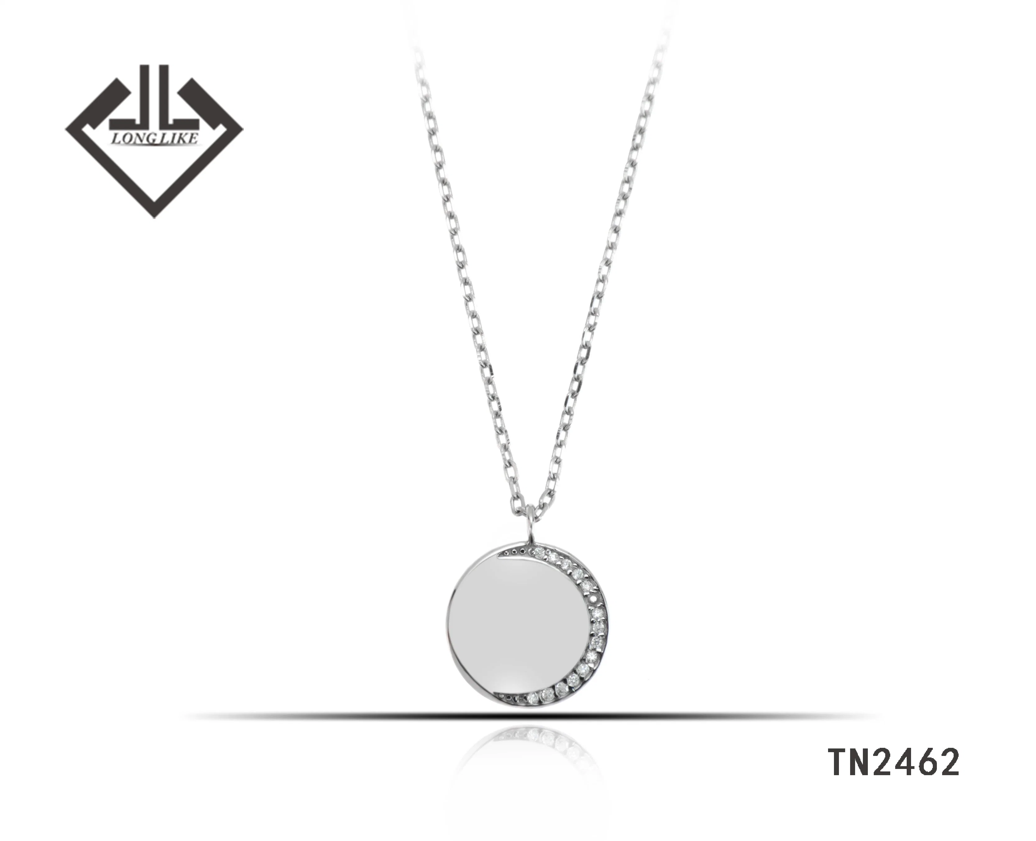 Bijoux Plata Sterling Silver Jewelry Hotselling Plain Disc Necklace