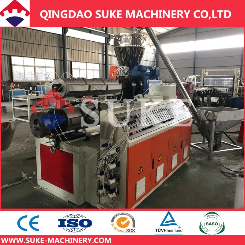 PVC Conical Twin Screw Extruder Machine with Ce and ISO