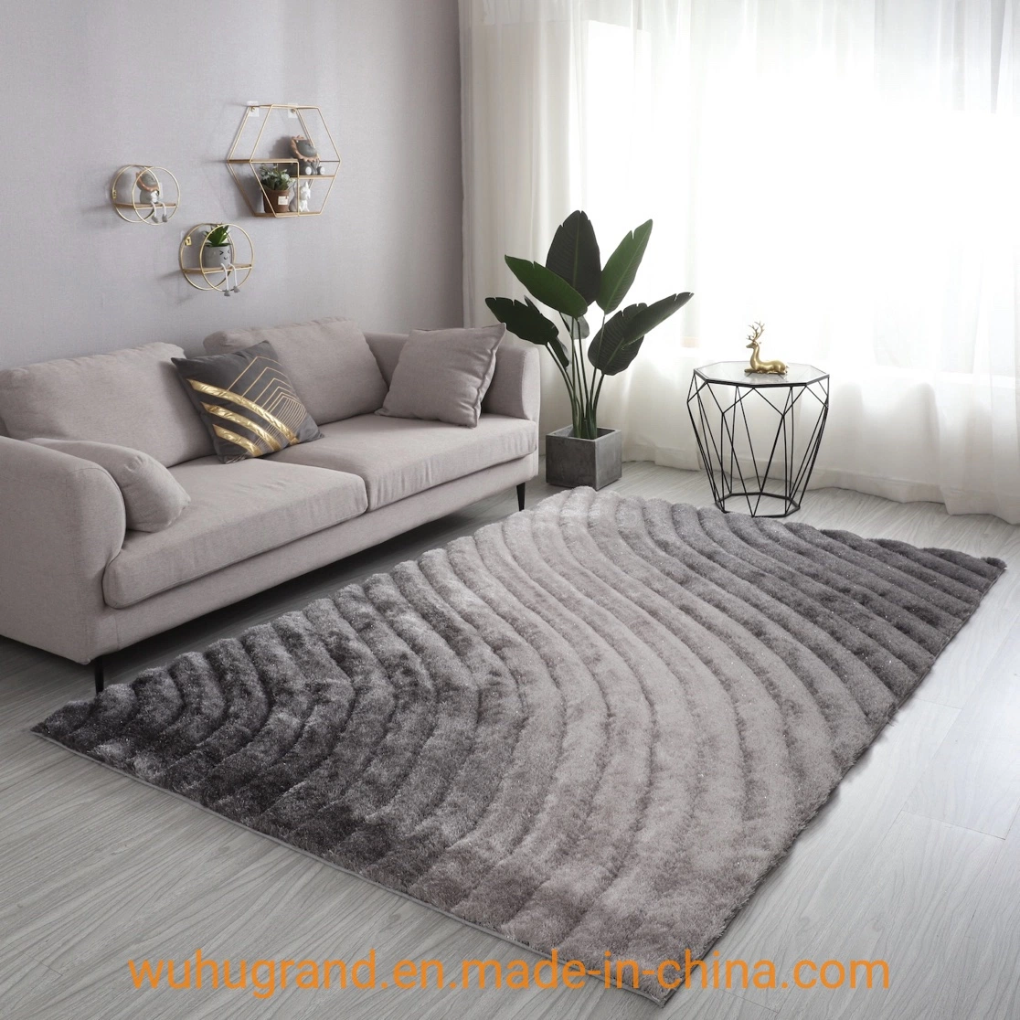 High Density Modern Style Home Decoration 3D Shaggy Rug with Pattern