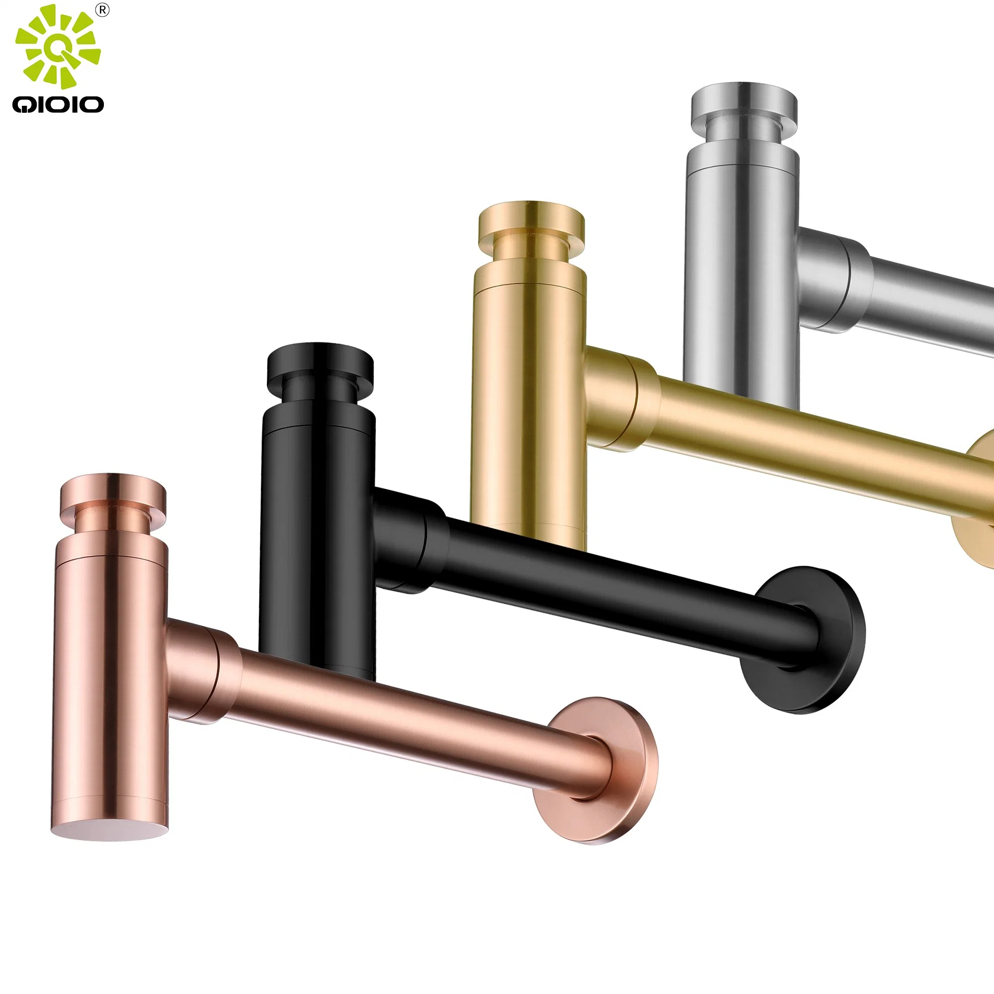 Europe Hot Sell Bathroom Accessory 304 Stainless Steel Color Basin Waste Pipe Drain in Wall Mounted Hidden Drain Tube Trap Siphon Syfon Sifon Siphone