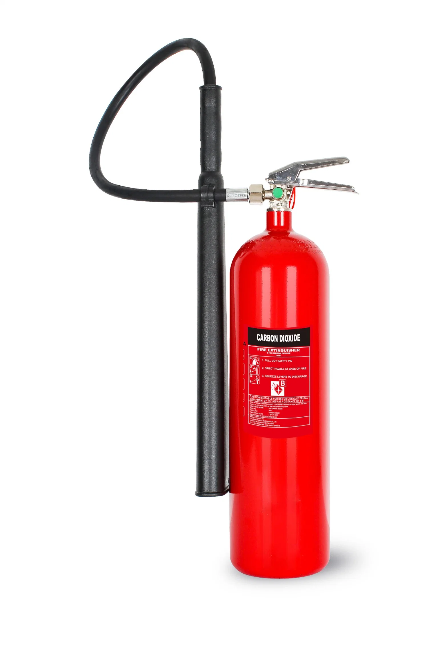 2kg 5kg 5lbs 10lbs 15lbs 20 Lbs En3/DOT Steel Aluminum Portable CO2 Fire Extinguisher