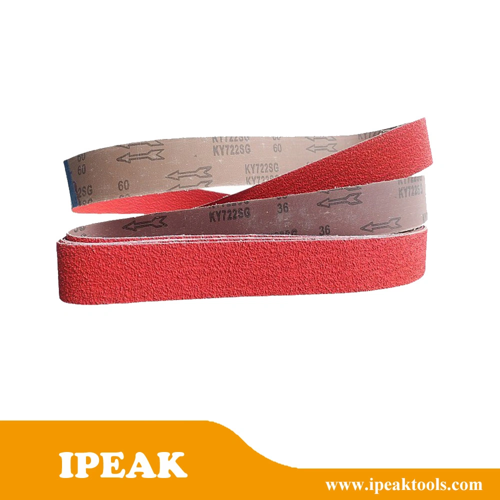 Ky722sg 1830mm*50mm Ceramic Abrasive Belt for Metal Grinding and Polishing Machine Customized 24grit