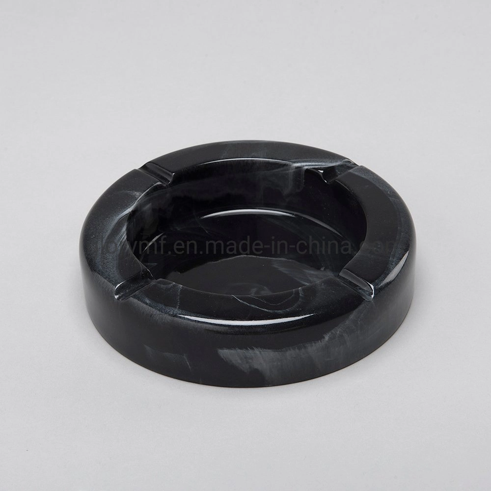 Custom Polyresin Ashtray with Marble Finish Houseware