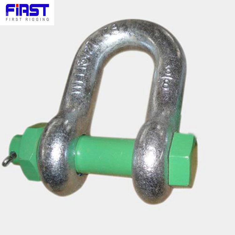 Us Type G2150 Alloy Steel Screw Pin D Shackle for Marine Use