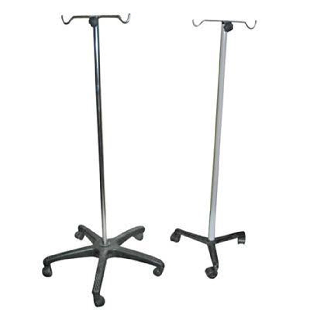 Stainless Steel 5 Wheels Clinic Hospital Medical IV Pole Infusion Stand