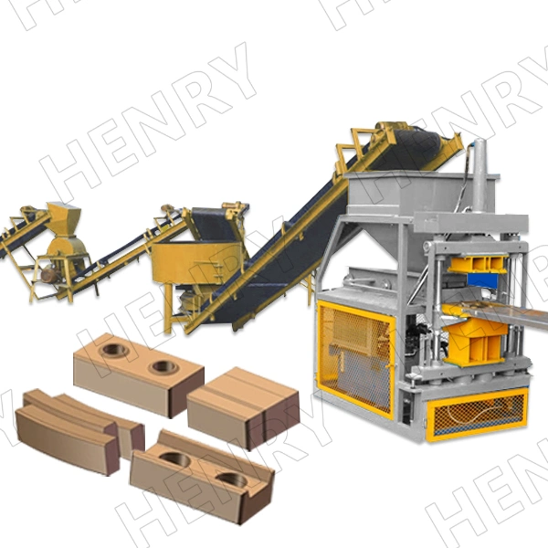 Hot-Sale Hr2-10 Automatic Hydraulic Soil Interlocking Brick Machine Automatic Clay Block Making Machine Earth Brick Molding Machine Mud Brick Forming Machine