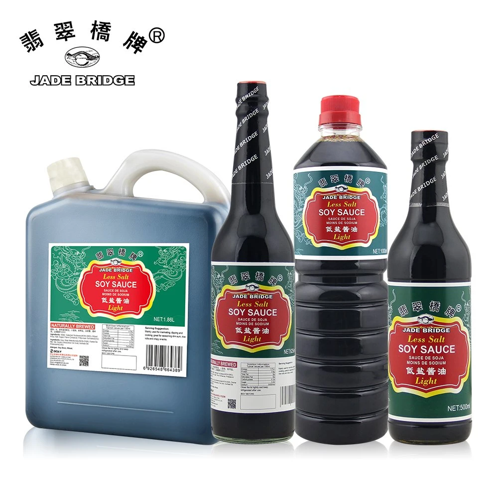 Chinese Food Manufacturer 1.86 L No Msg Jade Bridge Mushrom Soy Sauce for Restaurant