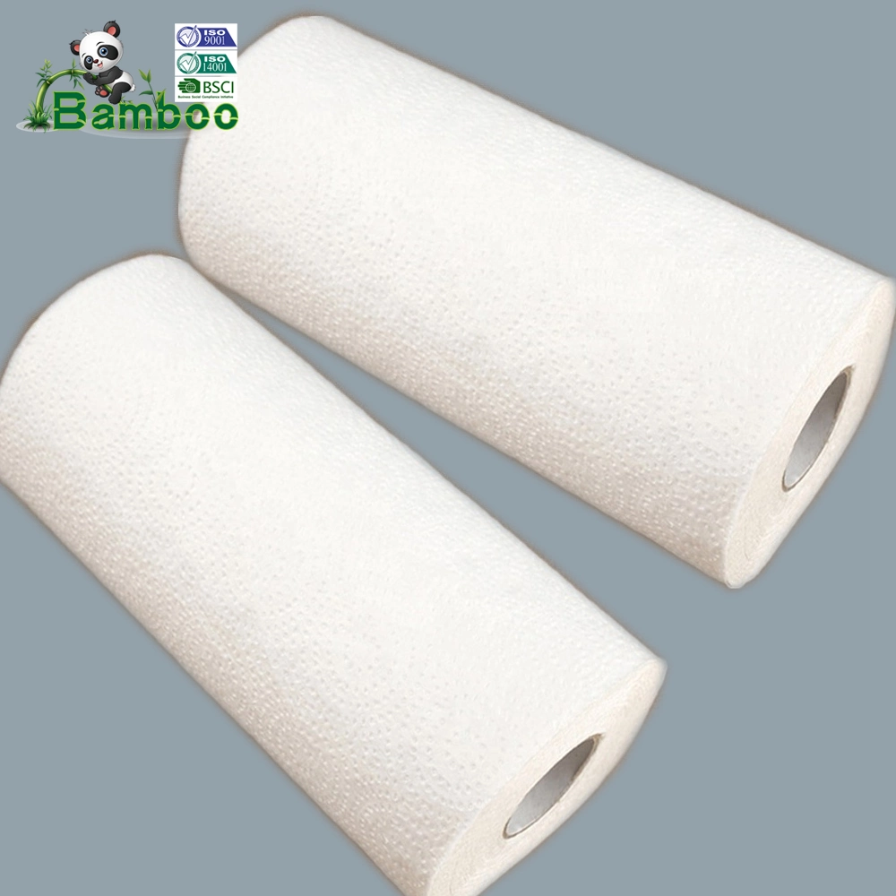 OEM Bleached 2 Ply Soft Bamboo Paper Towel Household Bamboo Kitchen Paper Towel