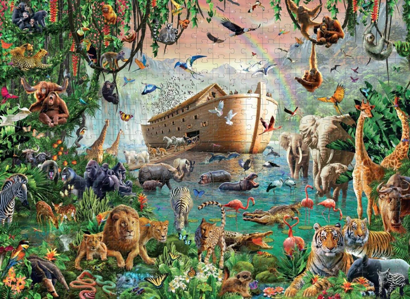 Noah's Ark 4000 Piece Plastic Puzzle in Bulk with Customisable Patterns, Sizes and Number of Pieces for Toy Gifts for Adults and Children.