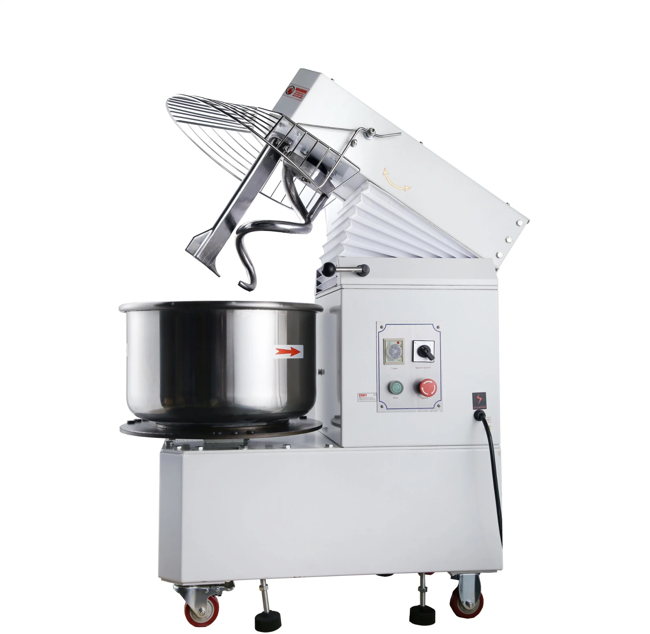 Rising Head and Fixing Bowl Double Speed Spiral Mixer Machine Htd20