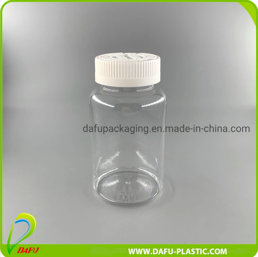 OEM 250ml Pet Plastic Medicine Kapsel Vitamin Flasche mit Kunststoff Kappe