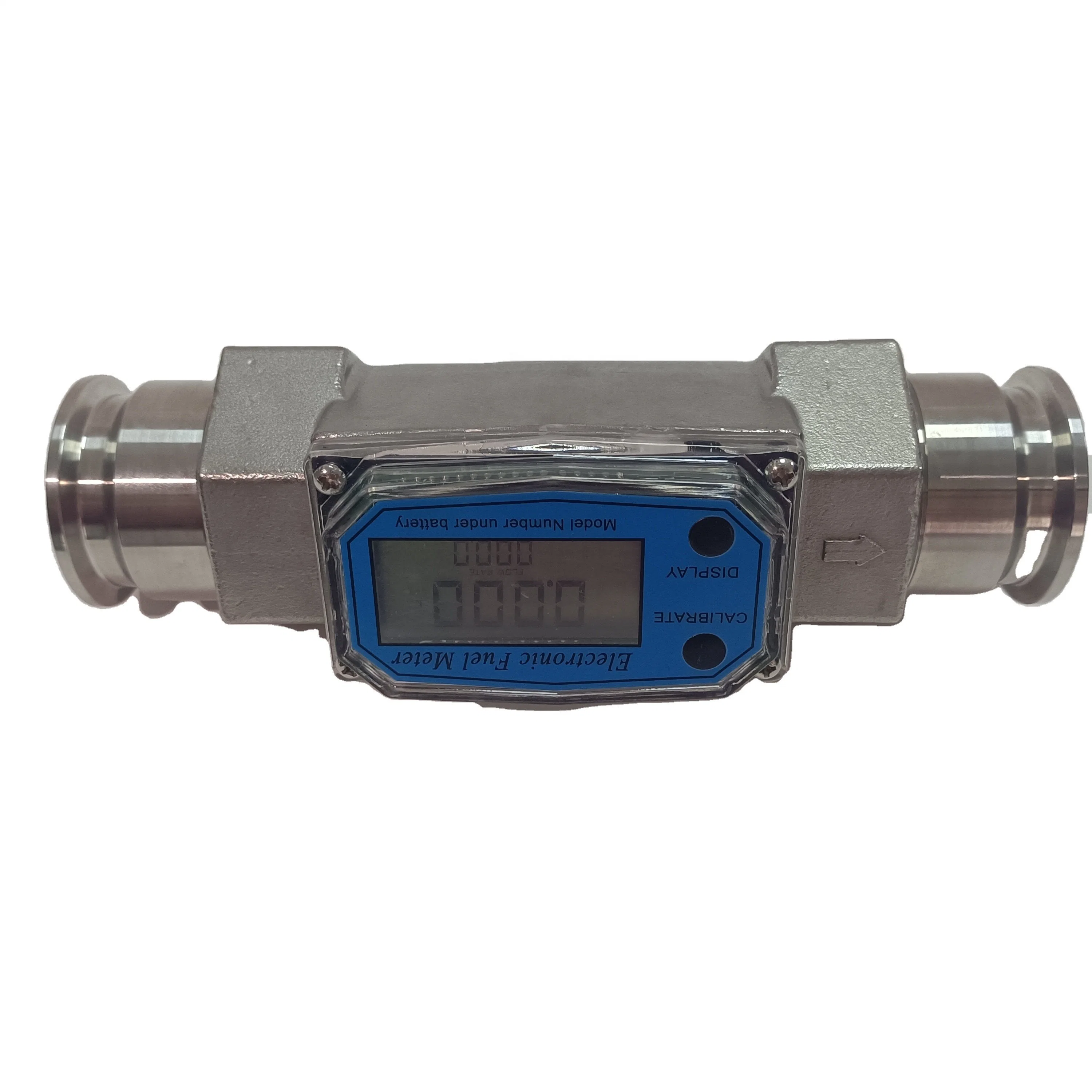 Stainless Steel 304/316L Turbine Flow Meter Tri-Clamp Length 135mm 1.5inch Digital Counter