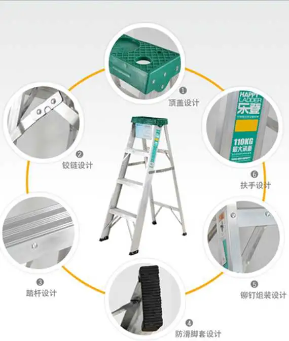 Aluminum 5-FT Type 1- 250 Lbs. Capacity Step Ladder